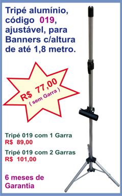 Porta-Banner Tripé código 019 - Perfeito para Banners com altura até 1,80 metro