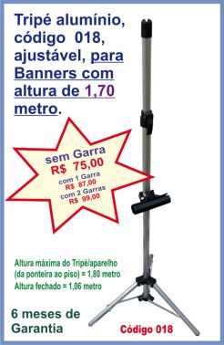 Porta-Banner Tripé código 018 - Perfeito para Banners com altura até 1,70 metro