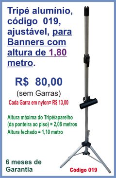 Porta-Banner Tripé código 019 - Perfeito para Banners com altura até 1,80 metro